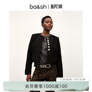 夹克女士正肩外套1H25POLI 复古小香风金属扣花呢短款 bash春季 法式