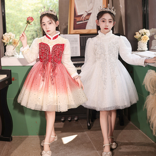 儿童合唱演出服女童舞蹈蓬蓬裙中小学生男童团体诗歌朗诵表演服装