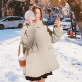 【大货】三色50绒花苞型连帽羽绒服C021-3207-P245控368，女装羽绒服，2C021