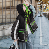 大货25冬季工装两色撞色羽绒服C021-3098-P315控478，女装羽绒服，2C021