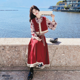 【新款】26春款酒红气质三件套C021-2651-P205控328，女装套装/套裙，2C021