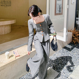 【26春款大货】气质人字纹两件套套装C021-1111-P195控298，女装套装/套裙，2C021