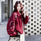 【新款】出货中高品质刺绣夹克麂皮外套C021-2631-P175控288，女装短外套，2C021