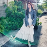 【26春季大货】牛仔外套+蕾丝蛋糕吊带裙套装C021-1023-P205控308，女装套装/套裙，2C021