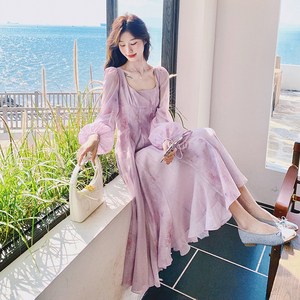 【26春季大货】浪漫樱花粉大摆天丝连衣裙C021-B100-P155控238图片