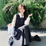 【新款大货】26春新款刺绣蝴蝶结薄呢三件套C021-2600-P215控328，女装套装/套裙，2C021