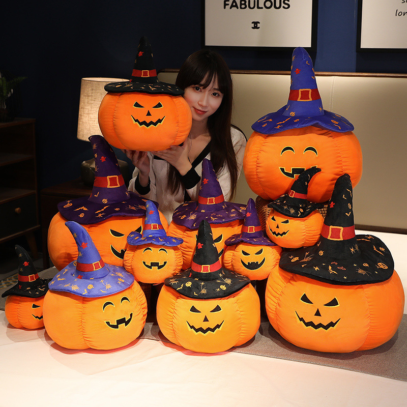 英国NEXT MEDE万圣节整蛊毛绒玩具儿童布娃娃玩偶搞怪南瓜型抱枕