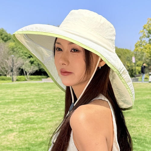 防晒女夏季大帽檐护颈遮