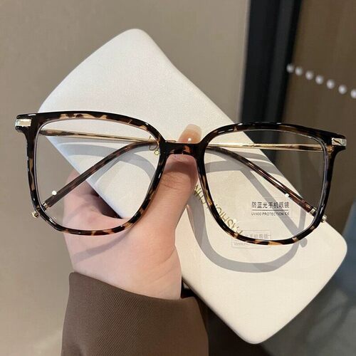 镜框眼镜女潮高级感大脸T