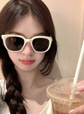 高级感白框墨镜女2025新