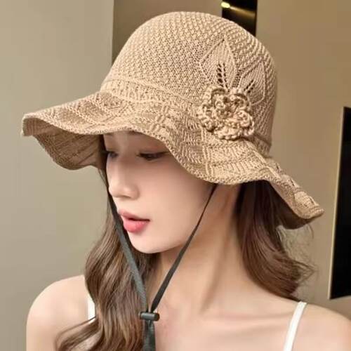花朵防晒遮阳帽女夏季时