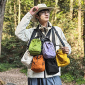 多彩缤纷纯色儿童时尚 斜挎包潮 抽绳水杯收纳单肩包小孩子百搭经典