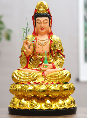 慈慧厂家批发佛像观音佛像 家用观音佛像供奉 树脂观世音佛像摆件