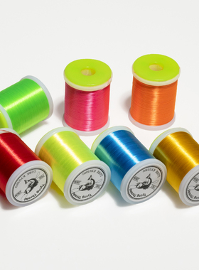 75D高强度绑制线超细无结子绑线荧光绿高光线120D大红飞蝇钩DIY线