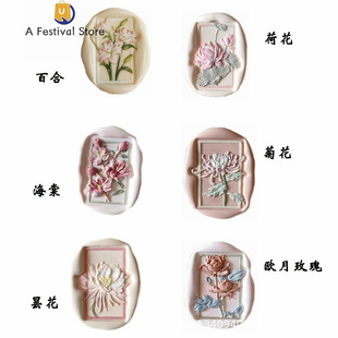 Fire Wax Seal Chapter Multilayer Carved Tulip Roses Bouquet