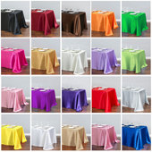 Rectangle Overlays Satin 1pcs Tablecloth Table Wedding Decor