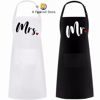 MRMRS结婚夫妻情侣隔热手套围裙