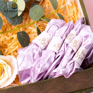 bride team bride Scrunchies Hair Band Ties bridesmaid gift