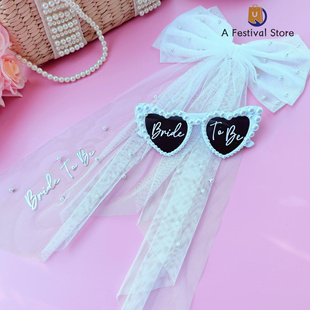 Bride To Be Heart Pearl Sunglasses Accessories Bachelorette