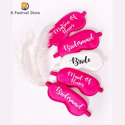 单身派对仿真丝眼罩布袋遮光眼罩