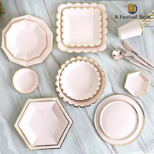 PinkPartyplate派对一次性餐具