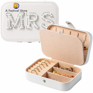 Bride To Be Pearl Makeup Bag Toiletry Pouch Sparkling Pearl