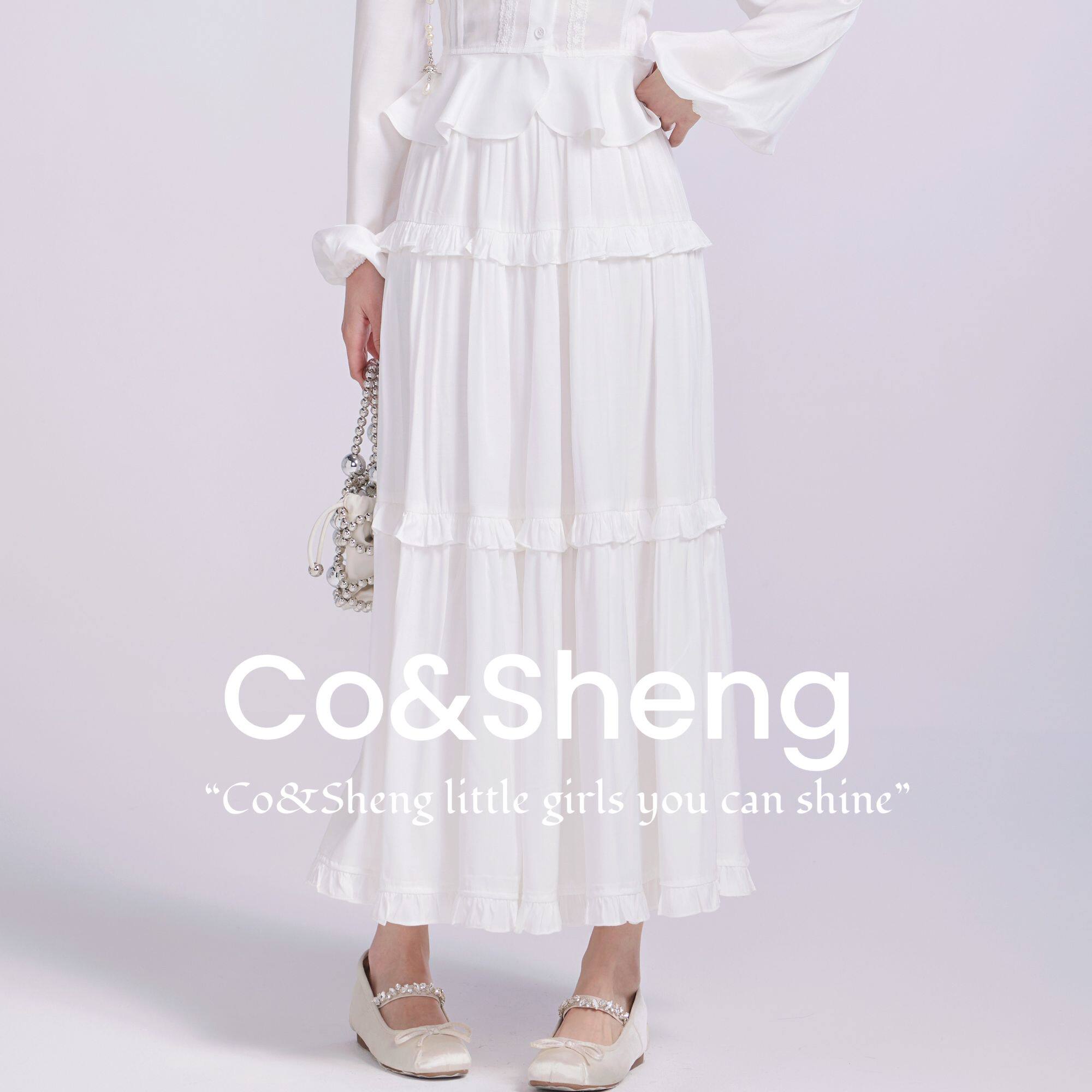 co&sheng小个子定制夏季网纱半身裙时尚百搭洋气衣服女甜辣妹春游