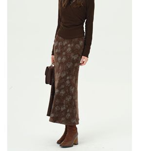 落日余辉/ 重生 女款毛呢半身裙设计款长款修身显瘦休闲Co&Sheng