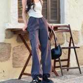 Soul CO&SHENG重生150cm小个子夏季 灰白工装 工装 裤 女酷帅透气休闲