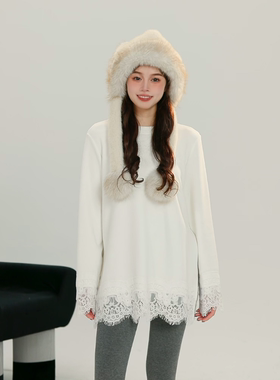 奈芙奶白/Co&Sheng重生小个子女款打底设计长袖花边设计款