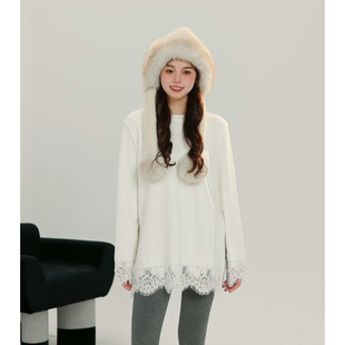 奈芙奶白/Co&Sheng重生小个子女款打底设计长袖花边设计款