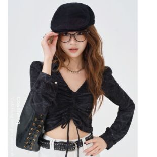 时尚 印花洒银黑色百搭定制款 显瘦休闲 重生150小个子长袖 黯玄