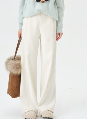 告白/ 重生 针织休闲裤直筒百搭女款垂感长裤秋冬保暖 Co&Sheng