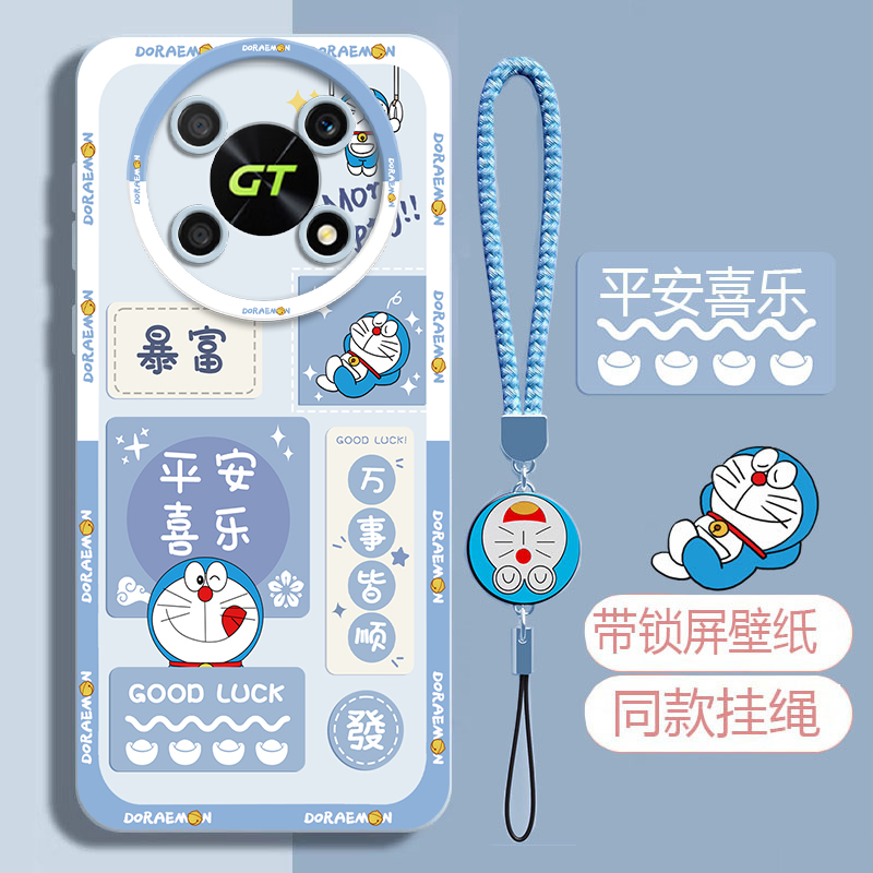 适用荣耀X40手机壳液态软壳卡通