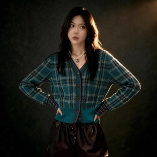 高版本土星太后南油高端女装秋冬上衣小香风外套羊毛毛衣针织开衫