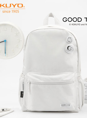 日本kokuyo国誉Noritake联名书包附带徽章男女夏大学生设计感高中2021新款日系简约双肩包休闲白色收纳背包
