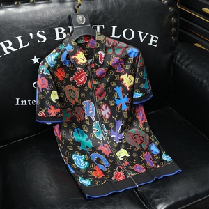 男士开衫短袖T恤 55006 M-3XL P105，男装T恤，钱塘6021