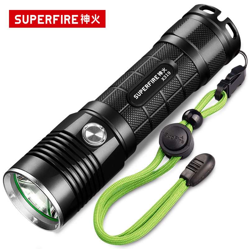 神火强光手电筒X319 聚光LED可充电26650氙气灯户外防水超亮远射