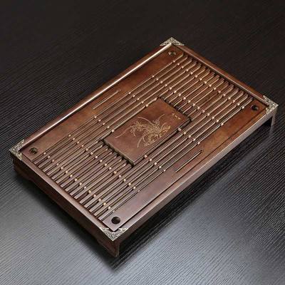 Wooden Tea Tray Kungfu Tea Set Drawer Tea Water Drainage