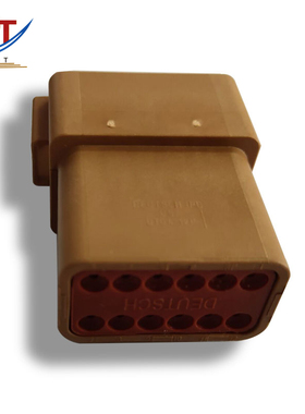汽车DT04-12PD护套12PIN孔电子连接器塑料插接件国产橙色线束胶壳
