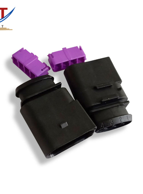 汽车1534159-1护套塑料接插件国产型黑色4P孔胶壳1J0973824连接器