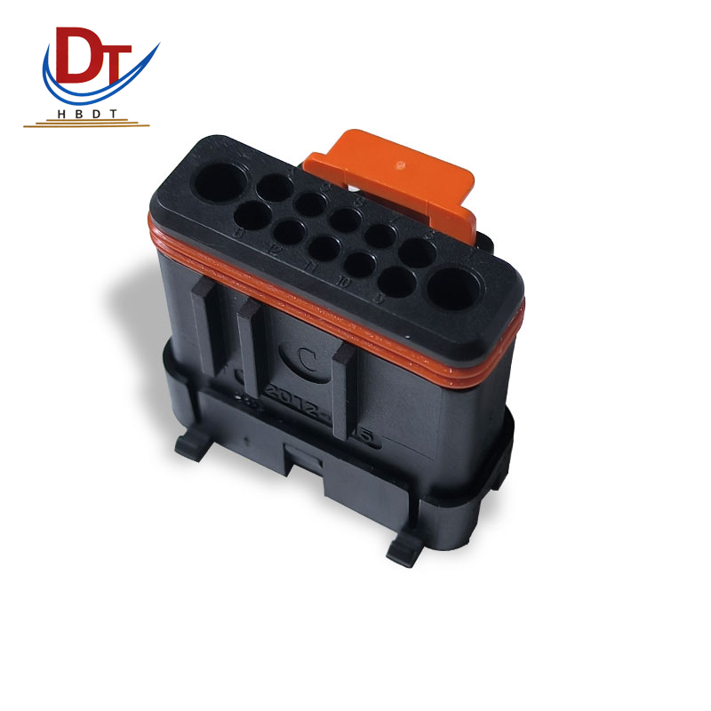 新能源汽车132012-015连接器塑料接插件国产12PIN孔电子护套胶壳