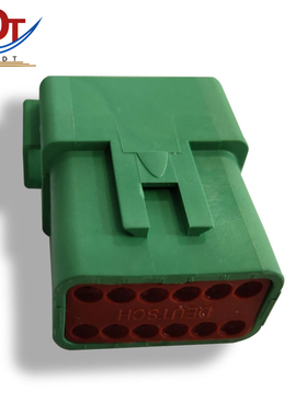 汽车DT04-12PC护套12PIN孔电子连接器塑料插接件国产线束绿色胶壳