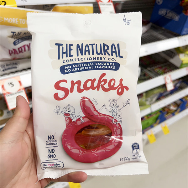 澳洲小蛇形果汁软糖the natural snakes宝宝零食无色素香精 现货
