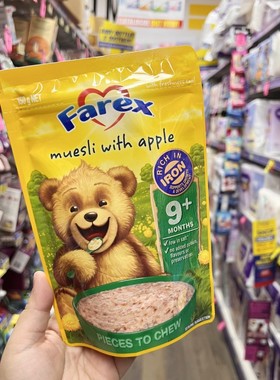澳洲Farex婴幼儿苹果燕麦米粉9月+宝宝米糊麦片高铁辅食现货