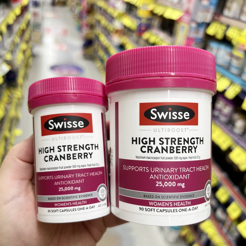 现货澳洲Swisse蔓越莓胶囊30粒90粒高浓度泌尿健康呵护私处保养