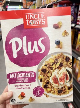 澳洲UNCLE TOBYS托比叔叔水果坚果燕麦片即食营养早餐低脂高纤维