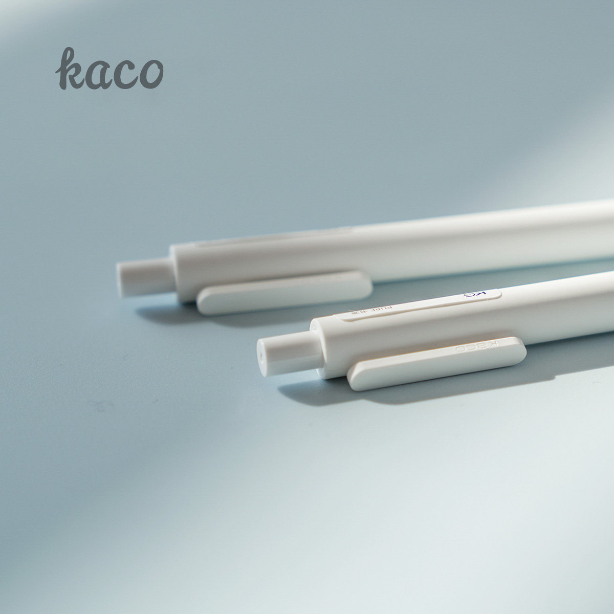 kaco书源中性笔ins冷淡风简约纯色磨砂按动水笔无印良品风速干