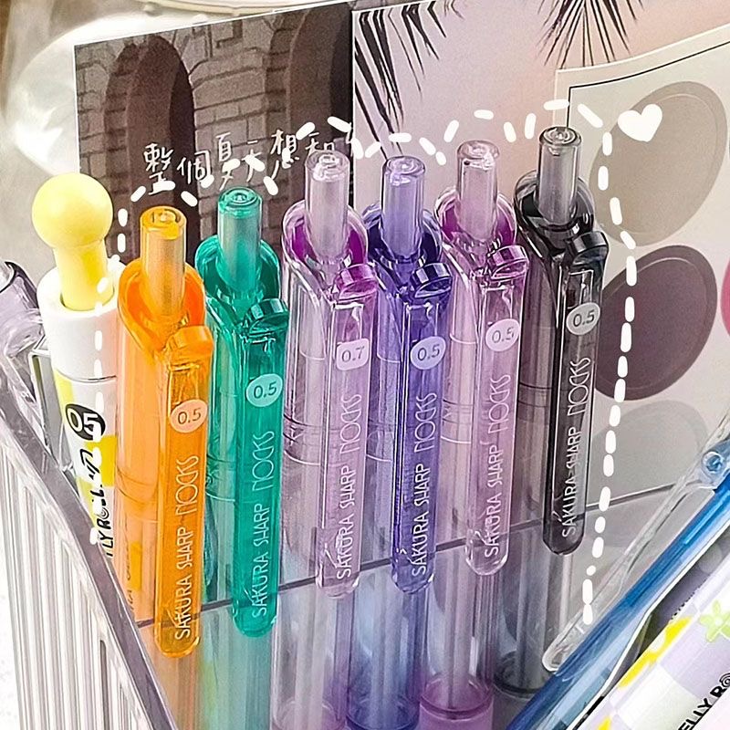 日本樱花自动铅笔糖果色高颜值笔