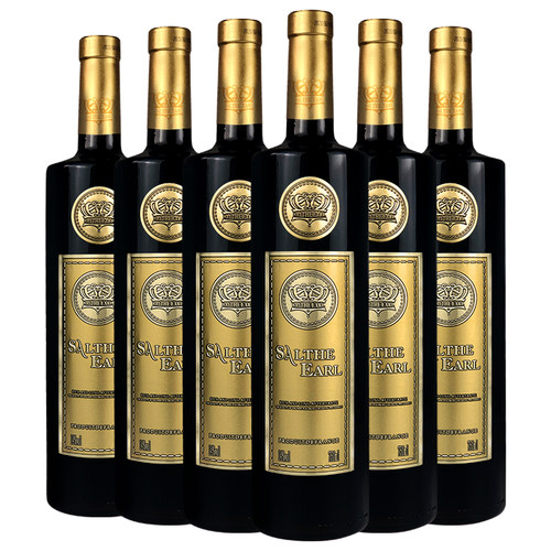 法国进口红酒萨尔斯伯爵珍藏稀有14度干红葡萄酒整箱装750ml*6